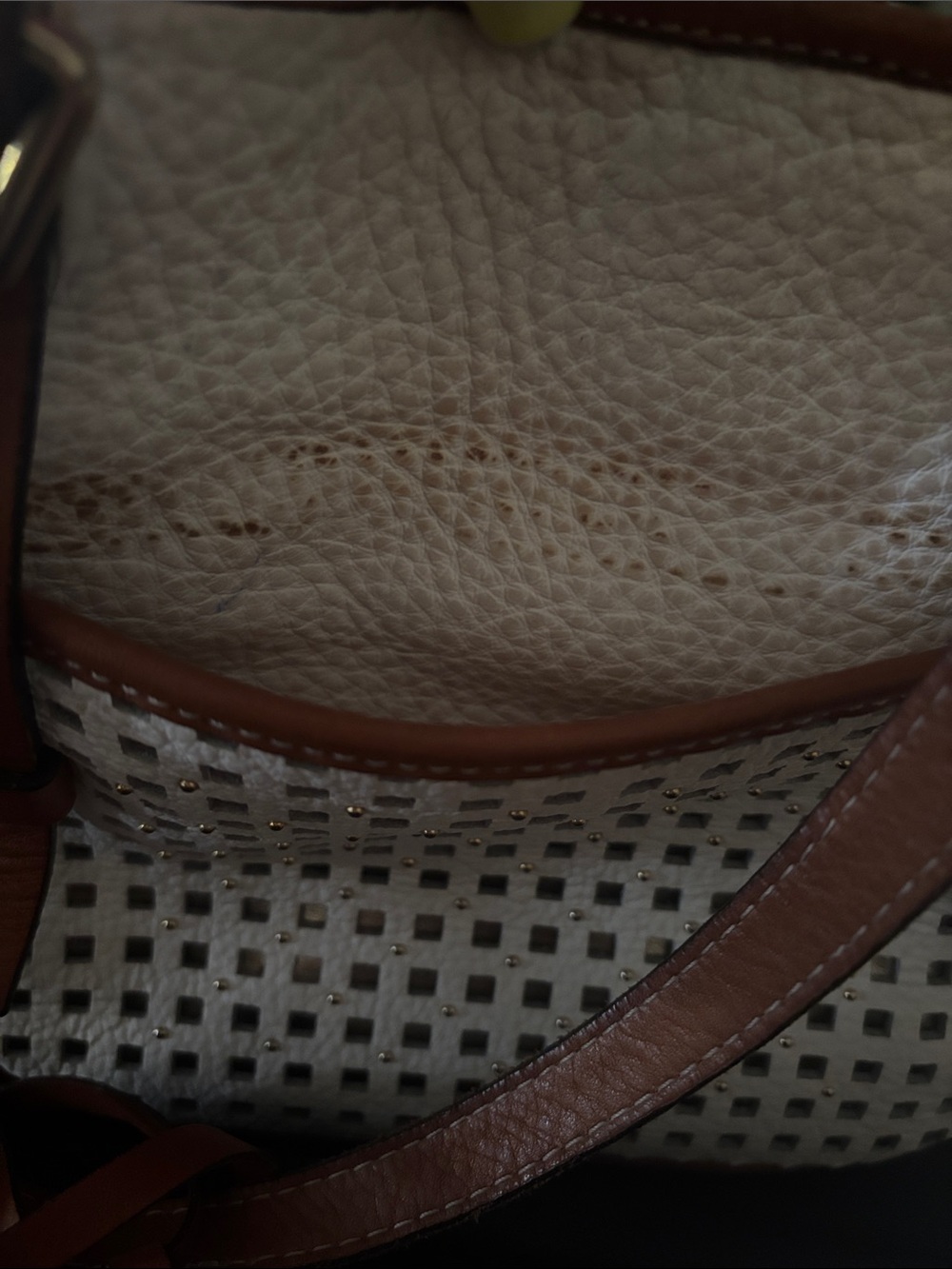 Asia Bellucci white genuine leather satchel - Picture 16 of 16